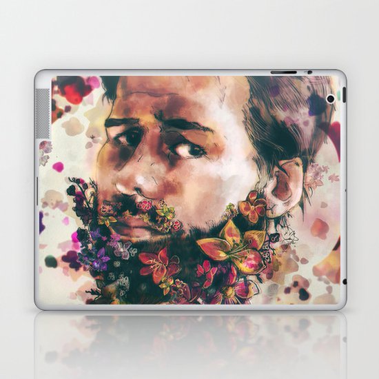 a beard of flowers Laptop & iPad Skin