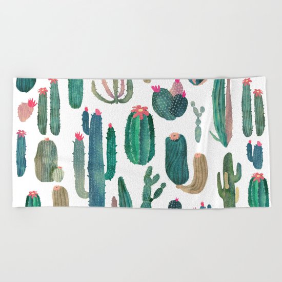 cactus, all of them Beach Towel