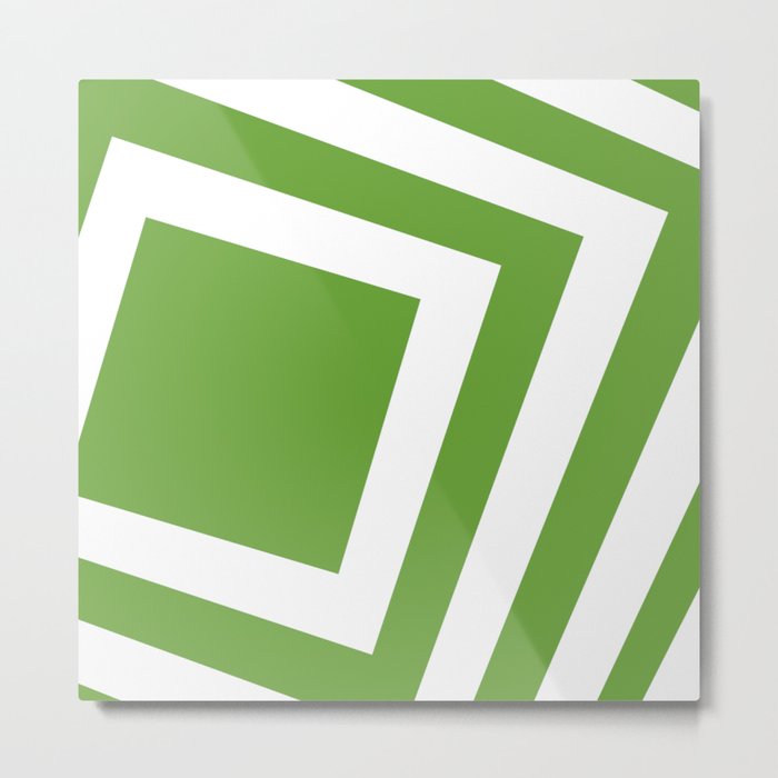 Green squares background Metal Print