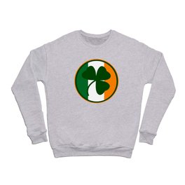 Green and orange Irish logo, shamrock  Crewneck Sweatshirt