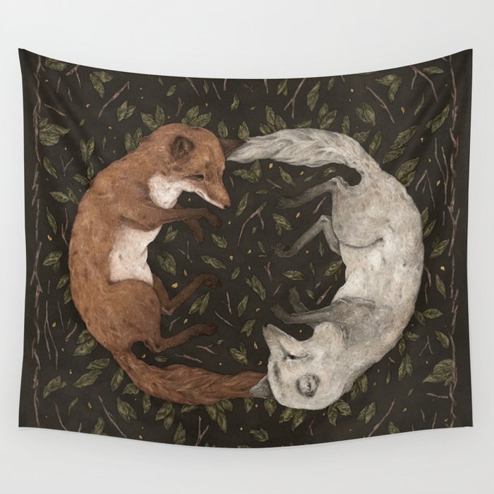 Foxes Wall Tapestry
