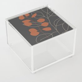 Leaf Duo, Charcoal and Terracotta Acrylic Box