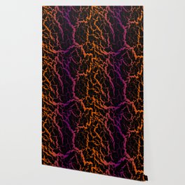 Cracked Space Lava - Orange/Purple Wallpaper