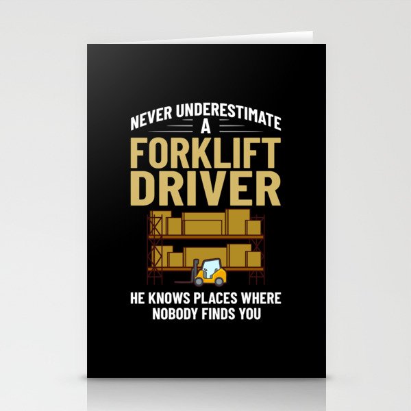 Forklift Operator Driver Lift Truck Training Stationery Cards