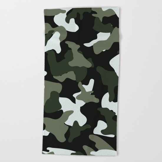 German Flecktarn Camouflage beach Towel 