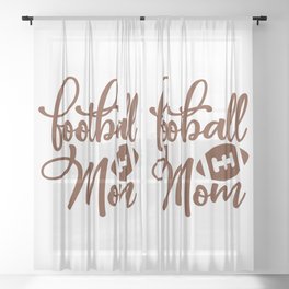 Football Mom Sheer Curtain