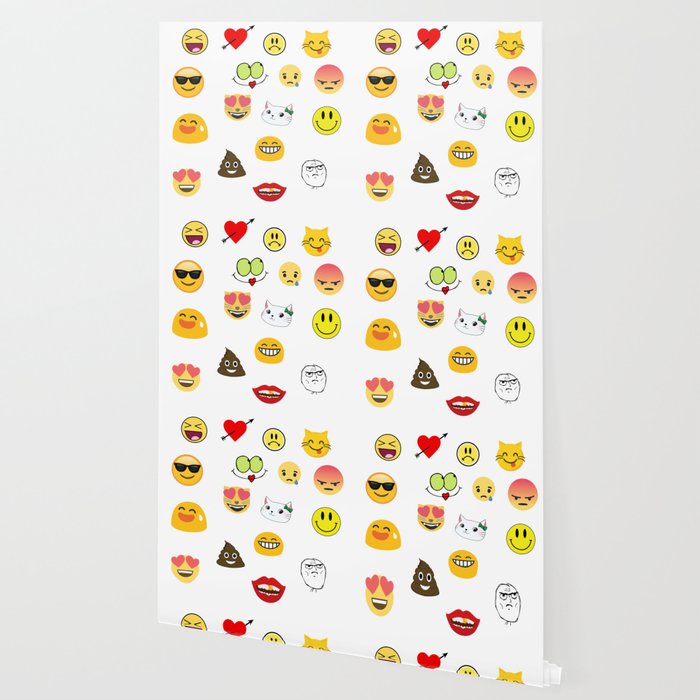 Emoji Collage 11 Wallpaper By Preteecool Society6
