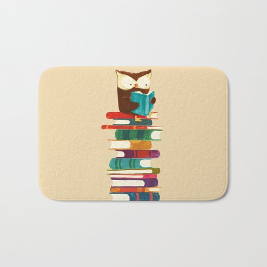 Owl Reading Rainbow Bath Mat