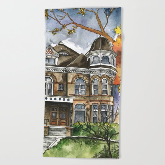 Victorian Autumn Beach Towel
