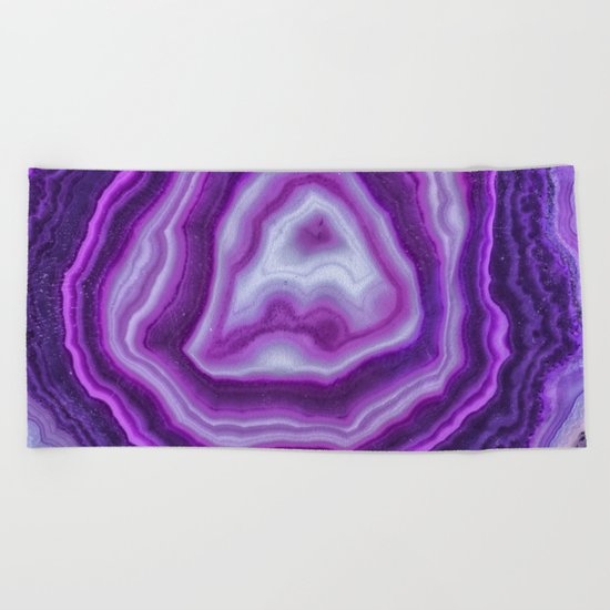Layered Agate Crystal Beach Towel