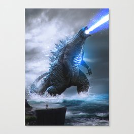 Godzilla Blue Power Canvas Print