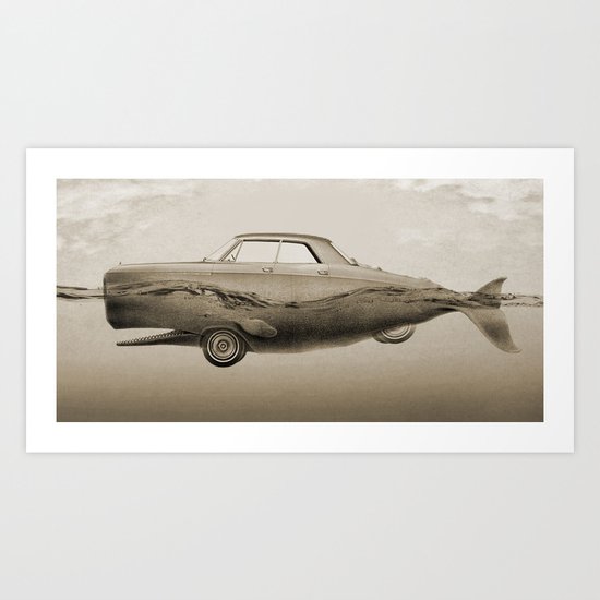 the Buick of the sea - sepia Art Print