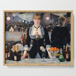 A Bar at the Folies-Bergere, 1882 by Edouard Manet Serving Tray