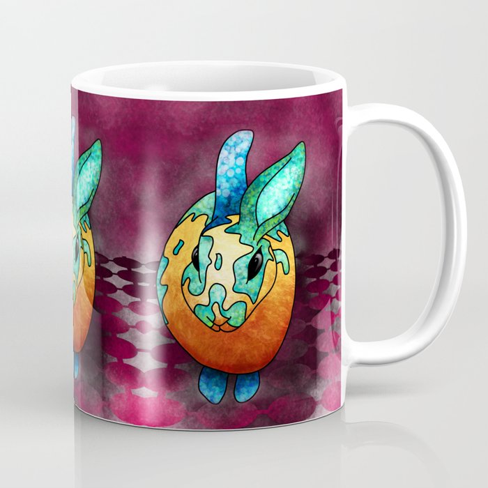 Bunny - Orange & Teal Coffee Mug