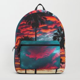 Sunset Backpack | Venice, Black And White, Clouds, Sunset, Miami, Colorfull, Florida, Photo, Sand, California 
