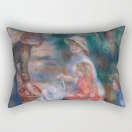 The Apple Seller - Pierre-Auguste Renoir Rectangular Pillow