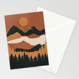 Minimal Abstract Art Landscape 02 Stationery Card