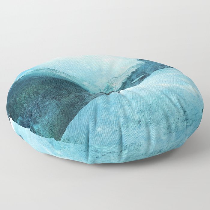 Snow Covered Mountain Floor Pillow