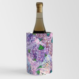 Purple and blue Lilac & Hydrangea - Flower Design Wine Chiller