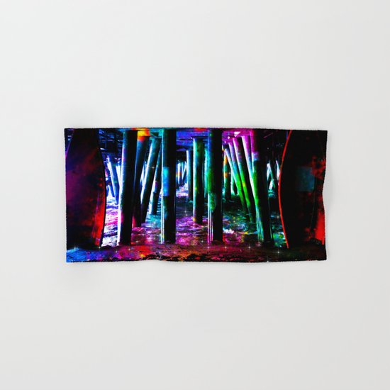 colorful pier Hand & Bath Towel