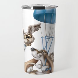 Flying basset Travel Mug