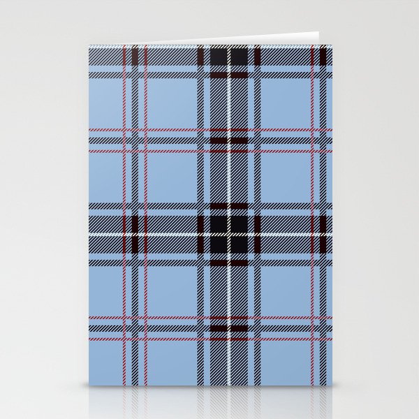 Blue and Black Square Pattern Stationery Cards