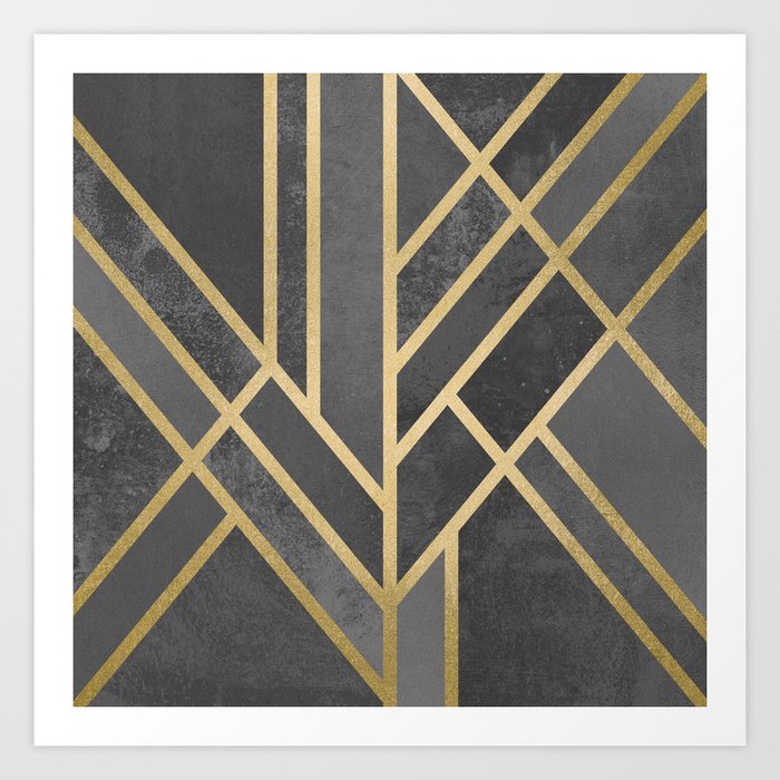Art Deco Geometry 1 Art Print