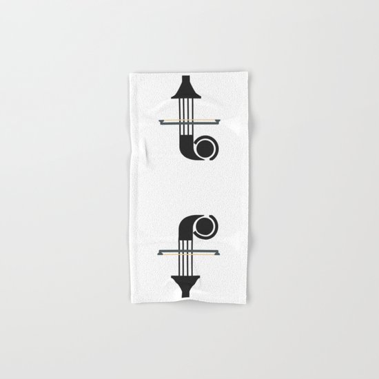 F is "F"or music Hand & Bath Towel