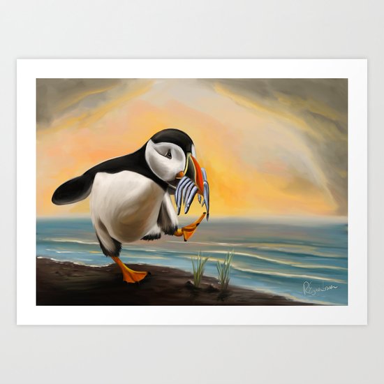 Puffin Bird Art Print
