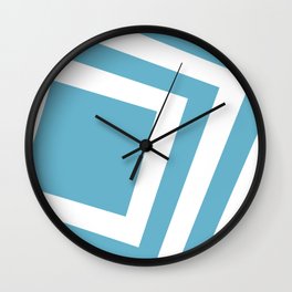 Ocean blue squares background Wall Clock
