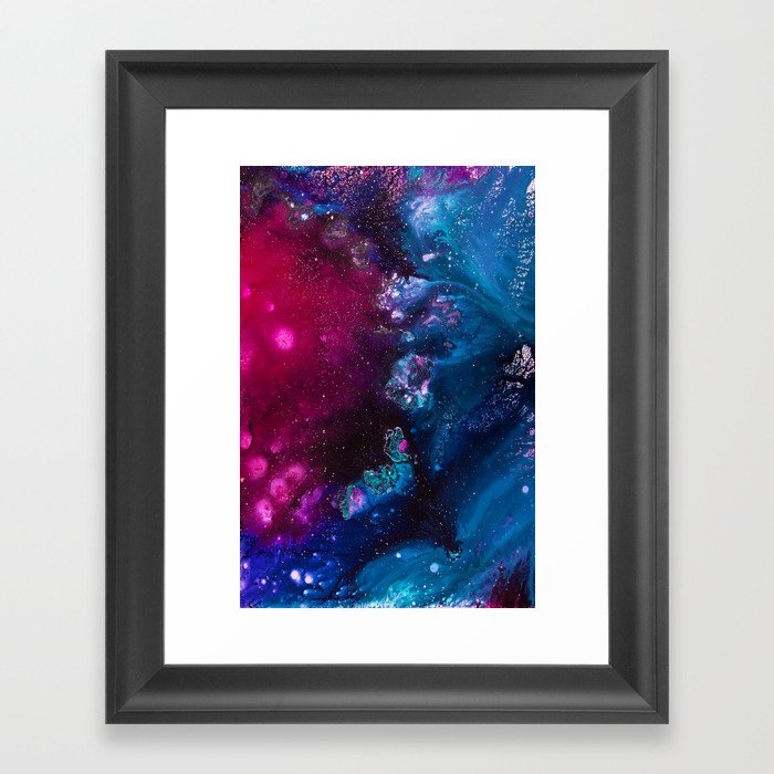 Oceans and Nebulas Framed Art Print