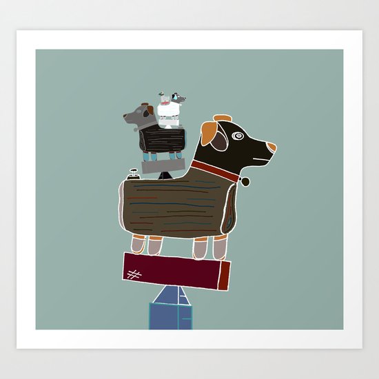 the little dog Art Print