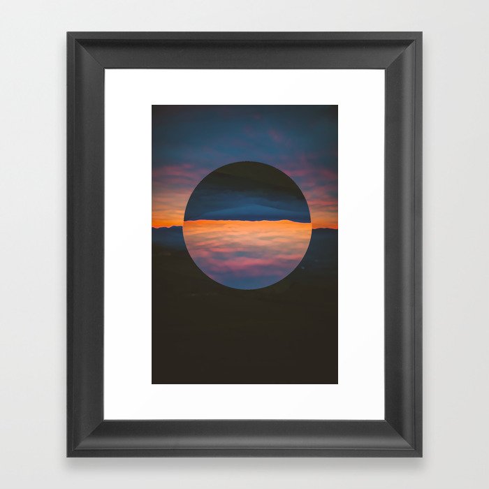 Black Sun Framed Art Print