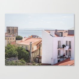 Lisbon Balconies | Cityscape Lisboa Portugal Canvas Print