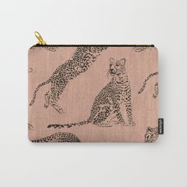 peach leopard pattern Carry-All Pouch