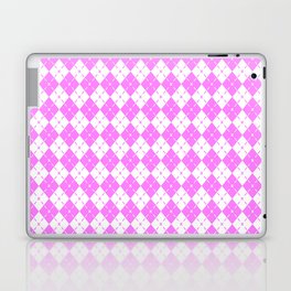 Light Magenta Pink Argyle Diamond Pattern Laptop Skin
