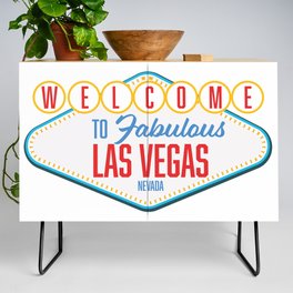 Welcome to Las Vegas Nevada logo. Credenza