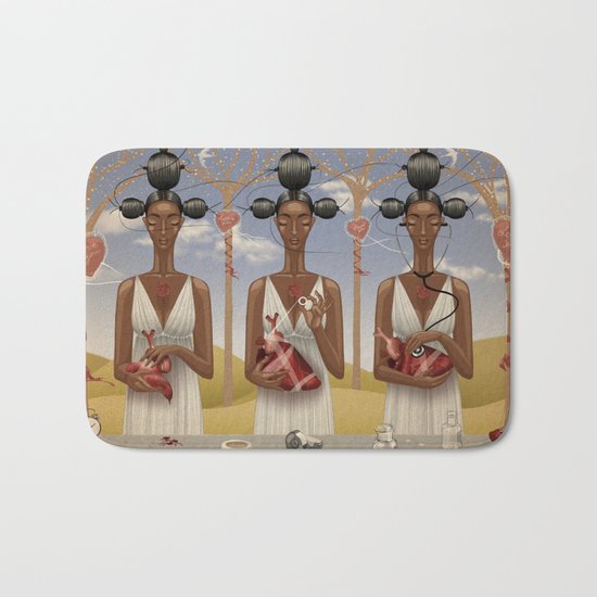 Where Do Broken Hearts Go (Valentine Card) Bath Mat