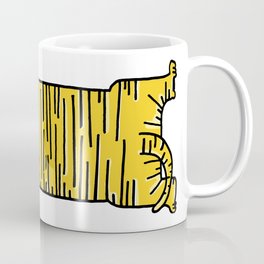 Sleeping golden Tiger with strip B/W illustration Mug