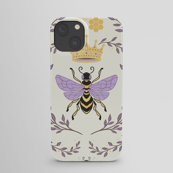 Queen Bee - Lavander Purple and Yellow iPhone Case