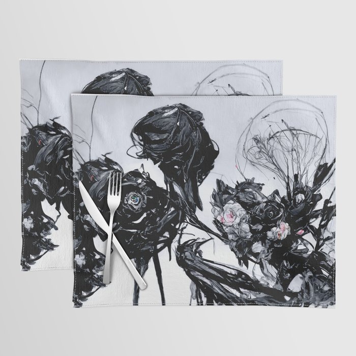 Black Roses - Abstract Art Take Four Placemat