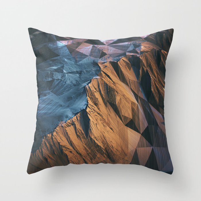 Faceted Landscape Throw Pillow
