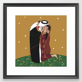 Qatar the kiss Framed Art Print