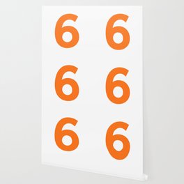 Number 6 (Orange & White) Wallpaper