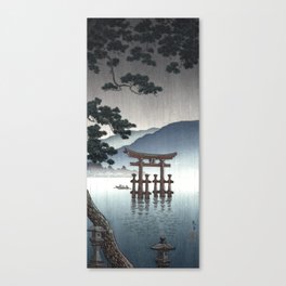 Tsuchiya Koitsu - Aki Miyajima - Japanese Vintage Woodblock Painting Canvas Print