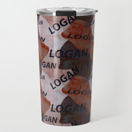  Logan pattern in brown colors and watercolor texture Travel Mug