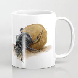Minotaur beetle (dung beetle) scientific illustration art print Coffee Mug