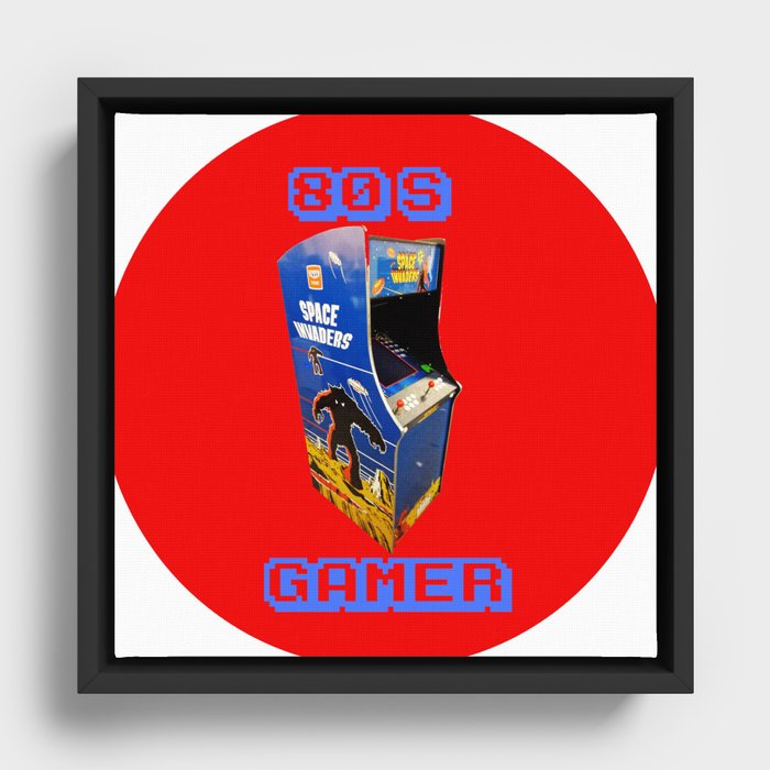 80's Gamer Framed Canvas