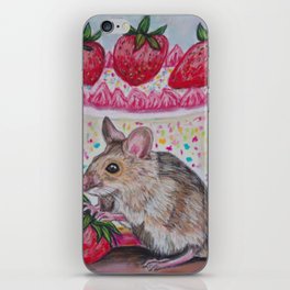Mouse painting iPhone Skin