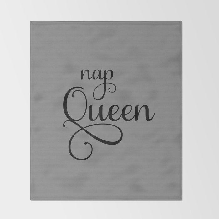 Nap Queen Light Grey Throw Blanket By Heartlandlettering Society6 Nap Queen Light Grey Throw Blanket